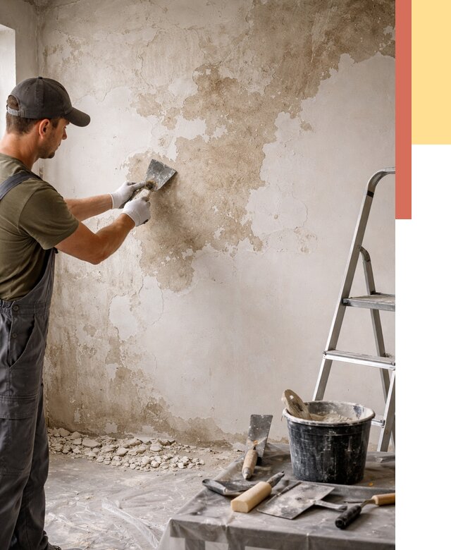 Снятие старой шпаклевки в Анжеро-Судженске от 1898 руб. — быстро и недорого | ОТДЕЛОЧНИК-Нжр