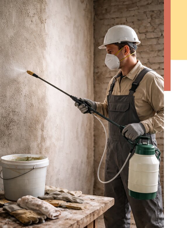 Антисептическая обработка стен в Анжеро-Судженске от 1231 руб. — быстро и недорого | ОТДЕЛОЧНИК-Нжр