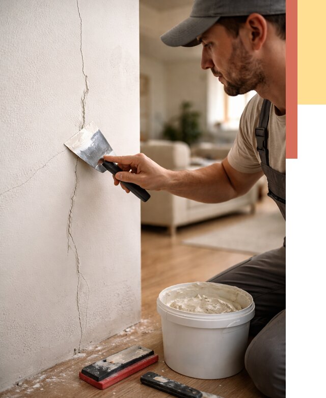 Заделка трещин и сколов в Анжеро-Судженске от 2513 руб. — быстро и недорого | ОТДЕЛОЧНИК-Нжр