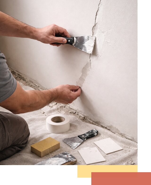 Заделка трещин и сколов в стенах и потолках в Анжеро-Судженске