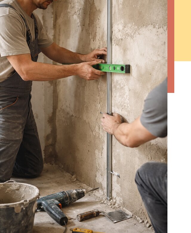 Установка штукатурных маяков в Анжеро-Судженске от 7180 руб. — быстро и недорого | ОТДЕЛОЧНИК-Нжр