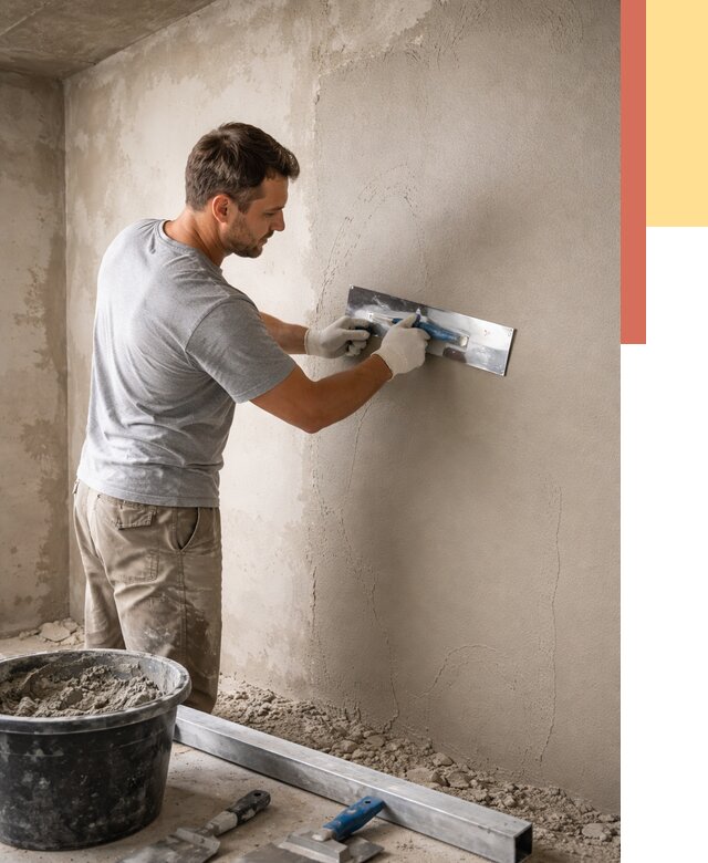 Штукатурка стен без маяков в Анжеро-Судженске от 7385 руб/м2 — услуги и цена | ОТДЕЛОЧНИК-Нжр