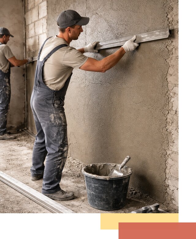 Штукатурка стен цементно-песчаная в Анжеро-Судженске профессионально