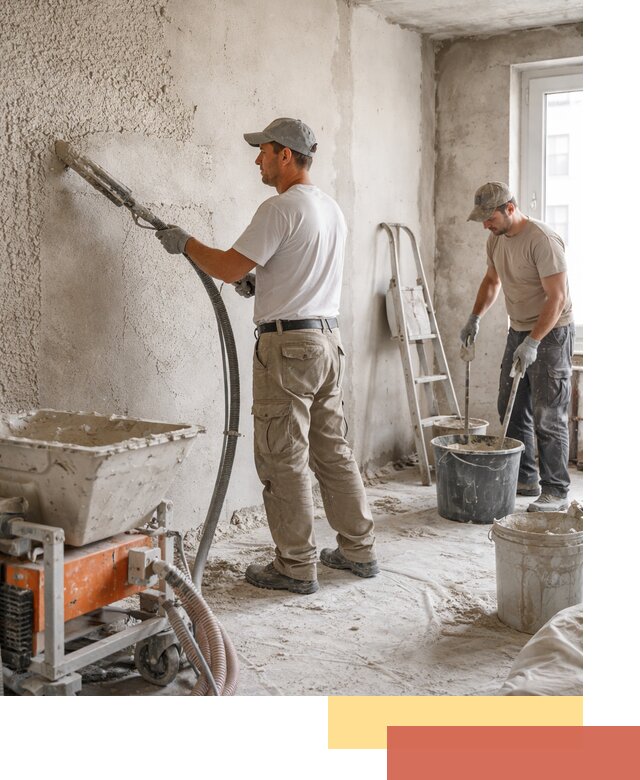 Машинная штукатурка стен в Анжеро-Судженске — быстро и качественно