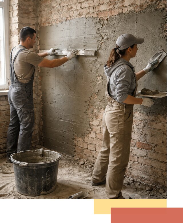 Штукатурка кирпичных стен в Анжеро-Судженске — качественно и надежно