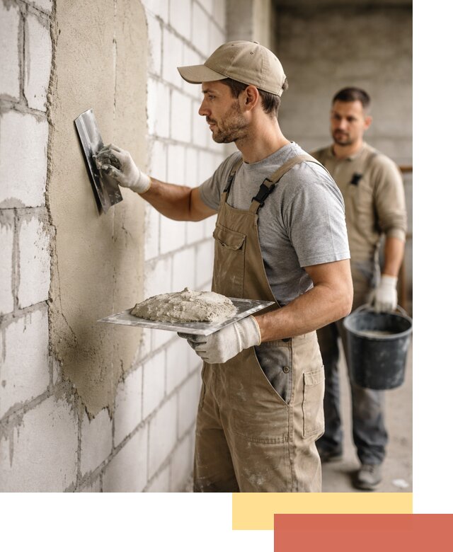 Штукатурка стен из газобетона в Анжеро-Судженске под ключ