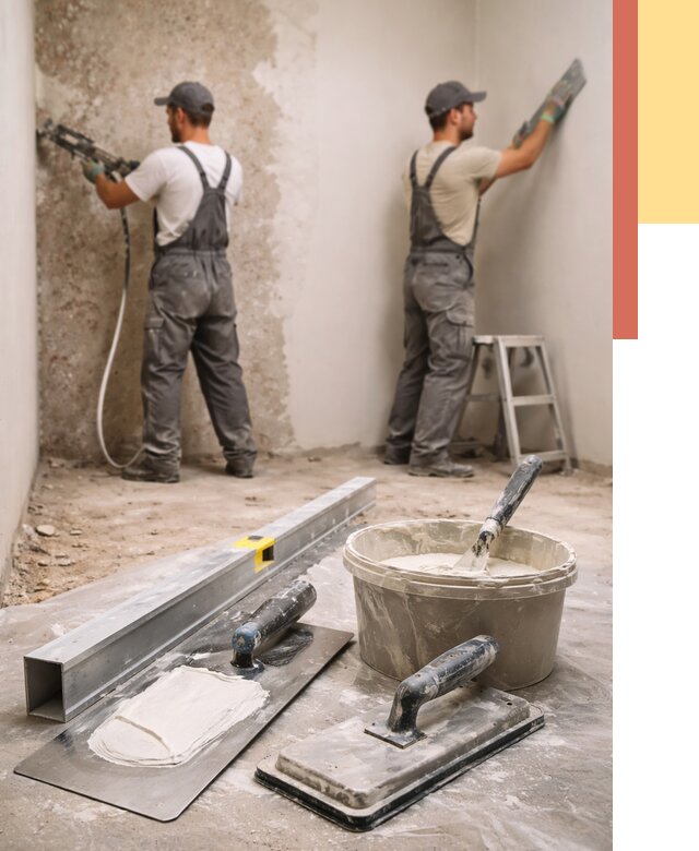 Штукатурка стен под обои в Анжеро-Судженске от 4616 руб./м2 — выравнивание под обои | ОТДЕЛОЧНИК-Нжр