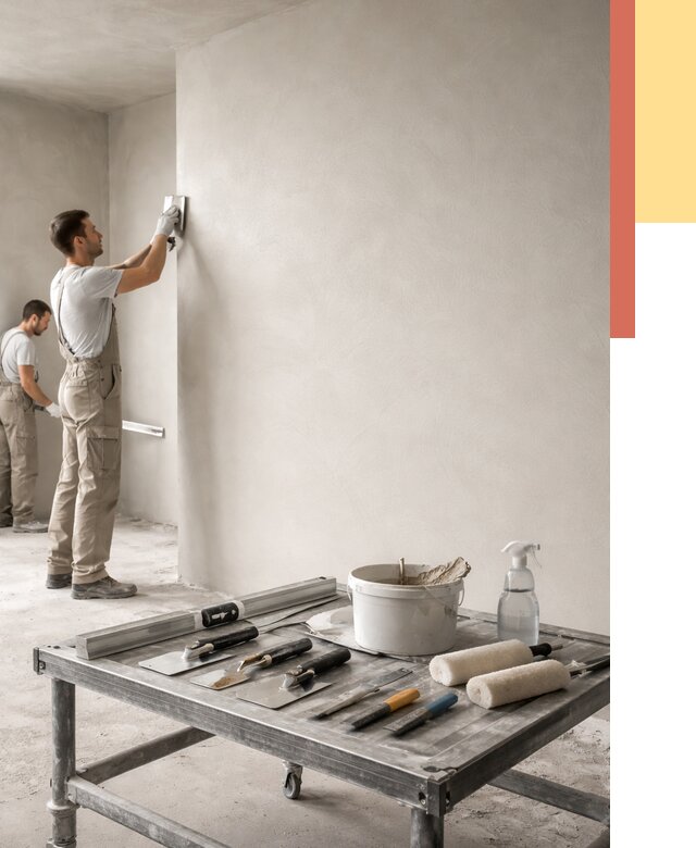 Штукатурка стен под покраску в Анжеро-Судженске от 4616 руб./м² — качественно и недорого | ОТДЕЛОЧНИК-Нжр