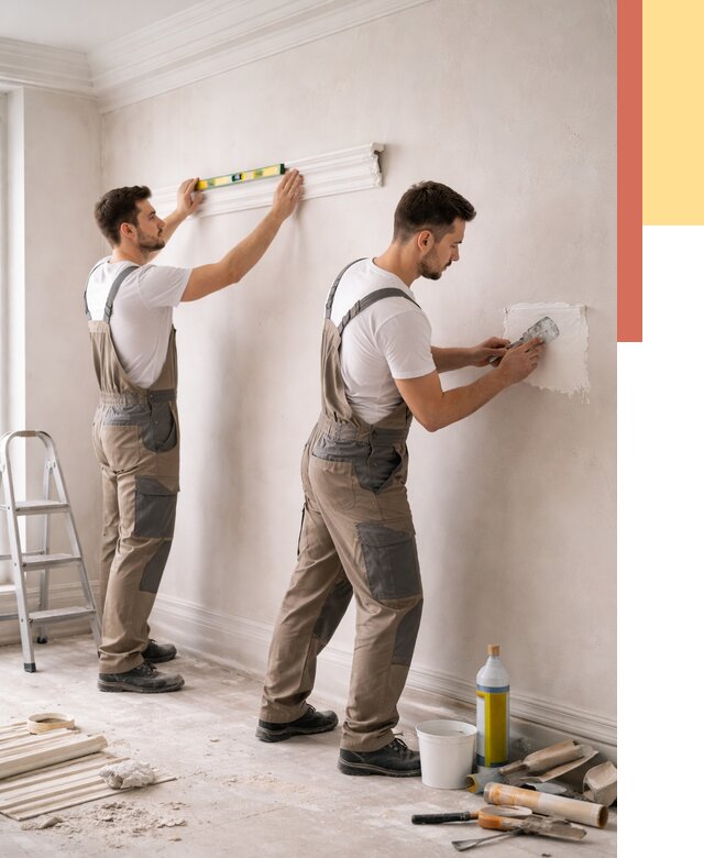 Монтаж лепнины на стены в Анжеро-Судженске от 4616 руб. — недорого, быстро | ОТДЕЛОЧНИК-Нжр