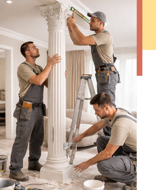 Установка декоративных колонн в Анжеро-Судженске от 12308 руб. под ключ | ОТДЕЛОЧНИК-Нжр