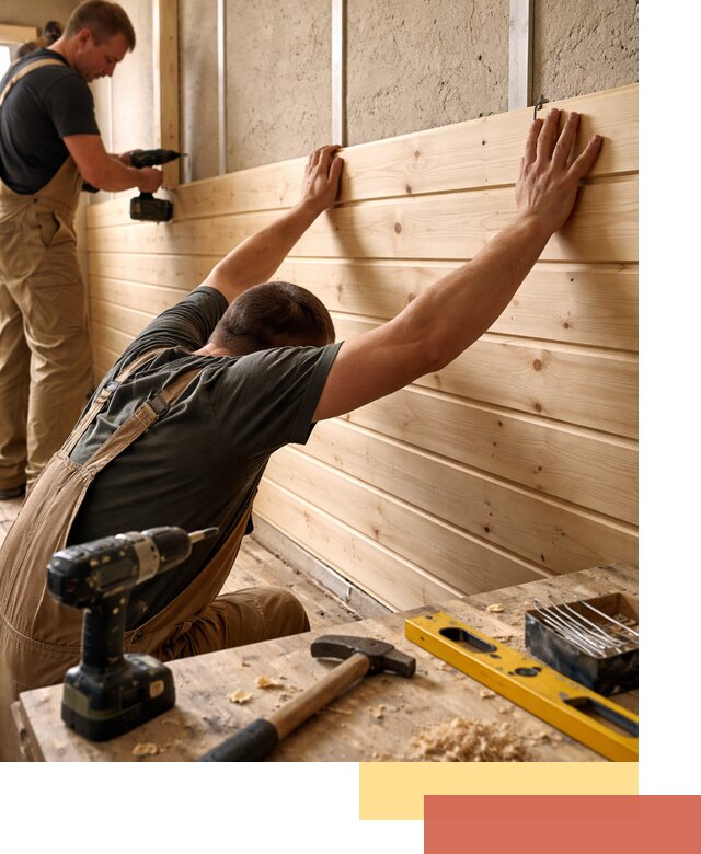 Монтаж деревянной вагонки на стены в Анжеро-Судженске быстро и качественно