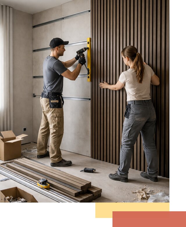 Монтаж реечных панелей на стены в Анжеро-Судженске