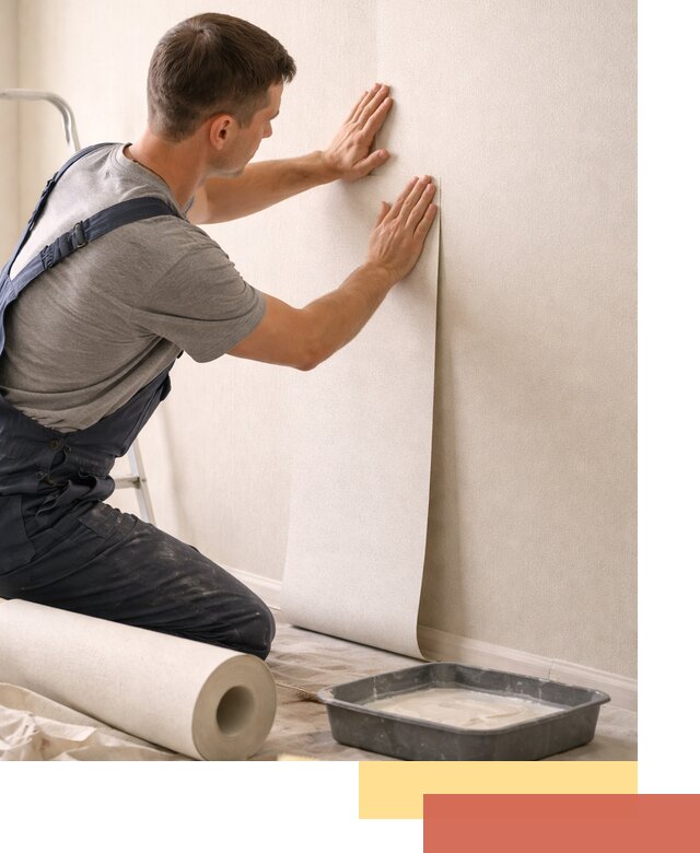 Поклейка флизелиновых обоев в Анжеро-Судженске качественно и быстро