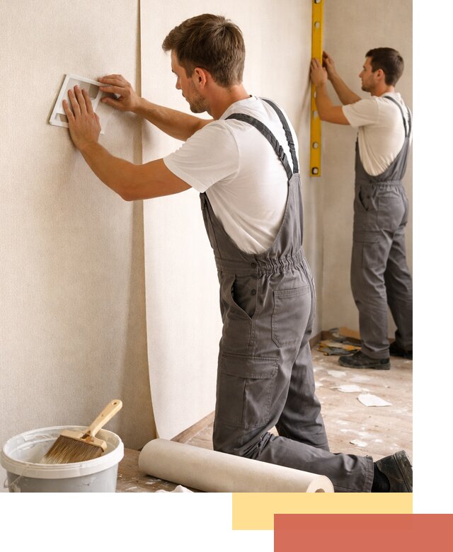 Поклейка бумажных обоев в Анжеро-Судженске качественно и недорого