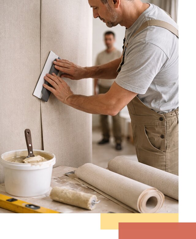 Поклейка текстильных обоев в Анжеро-Судженске профессионально и аккуратно