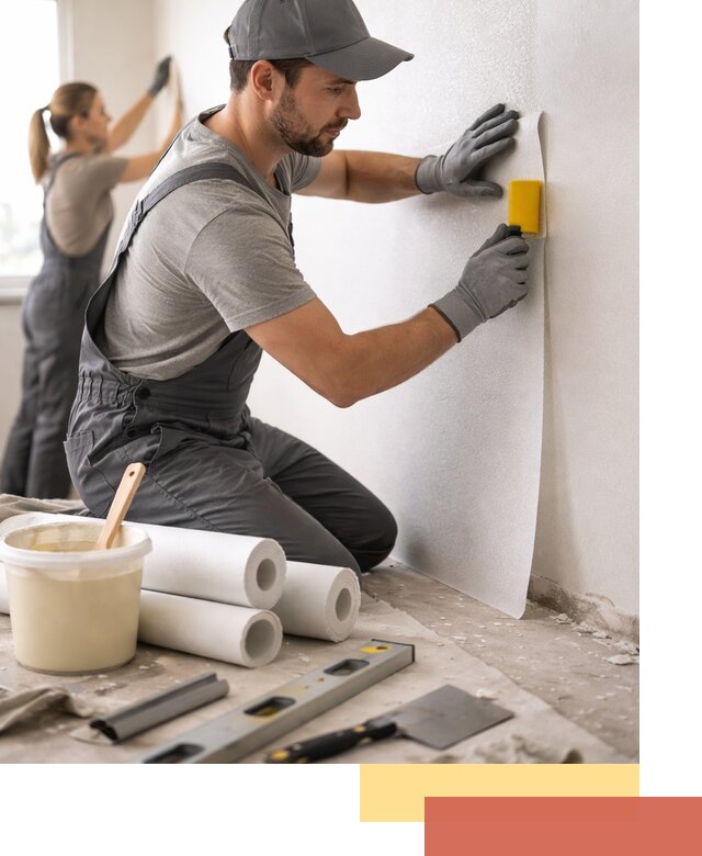 Поклейка стеклообоев профессионально в Анжеро-Судженске