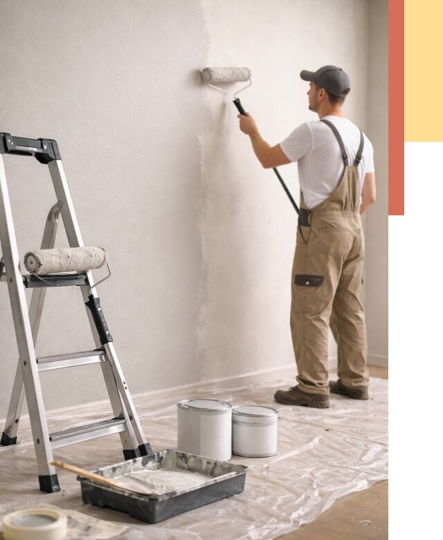 Покраска стен латексной краской в Анжеро-Судженске от 4616 руб. за м2 | ОТДЕЛОЧНИК-Нжр