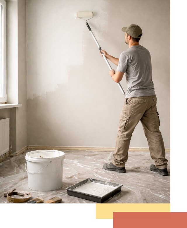 Покраска стен латексной краской в Анжеро-Судженске качественно и быстро