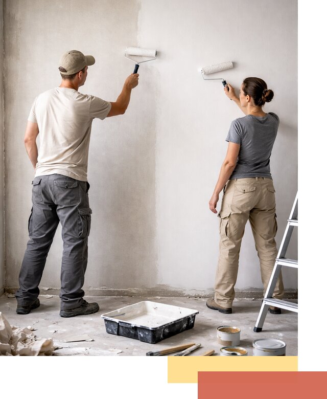 Окраска стен по стеклохолсту в Анжеро-Судженске качественно и долговечно