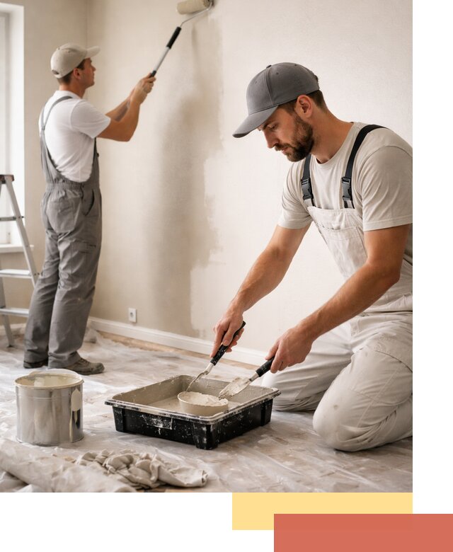 Покраска стен в квартире в Анжеро-Судженске — профессионально и аккуратно