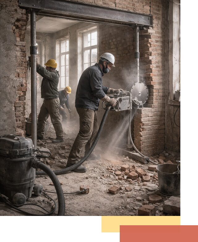 Прорезка проема в стене под дверной или оконный проем в Анжеро-Судженске