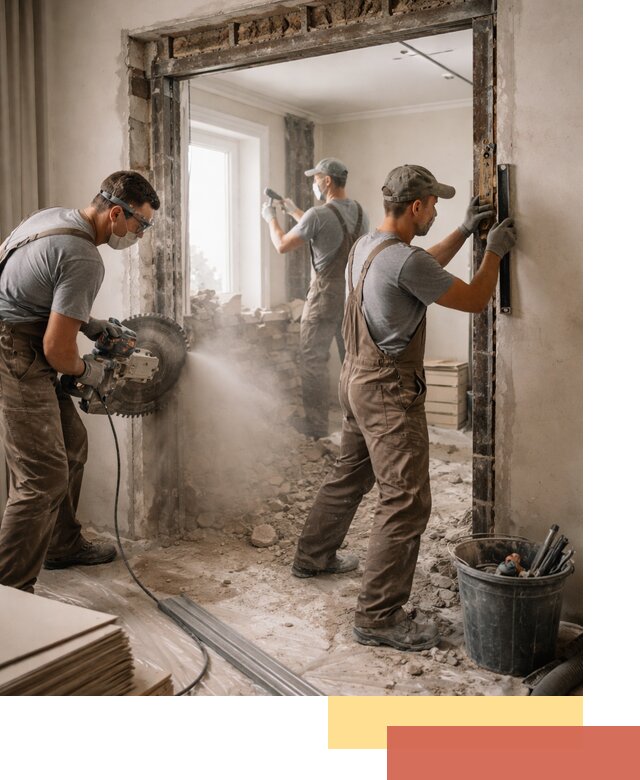 Расширение дверного проема под установку новой двери в Анжеро-Судженске