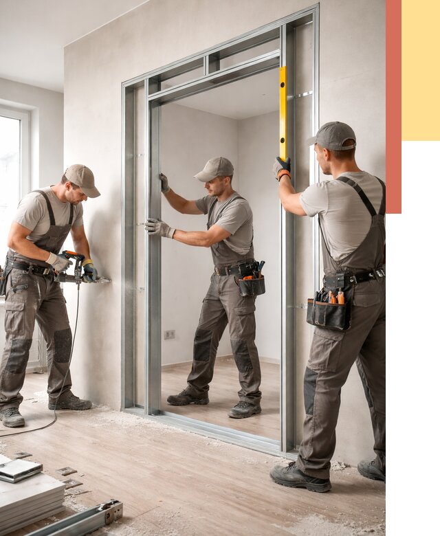 Устройство дверного проема в перегородке в Анжеро-Судженске от 4616 руб. под ключ | ОТДЕЛОЧНИК-Нжр