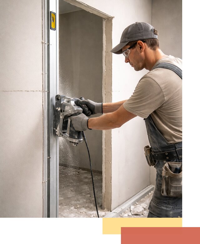 Устройство дверного проема в перегородке в Анжеро-Судженске