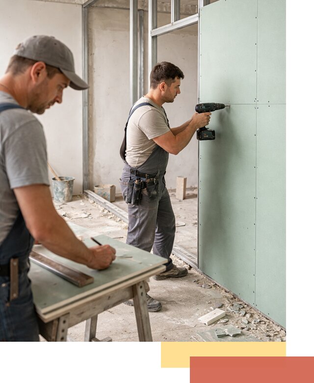 Перегородки из влагостойкого гипсокартона под ключ в Анжеро-Судженске