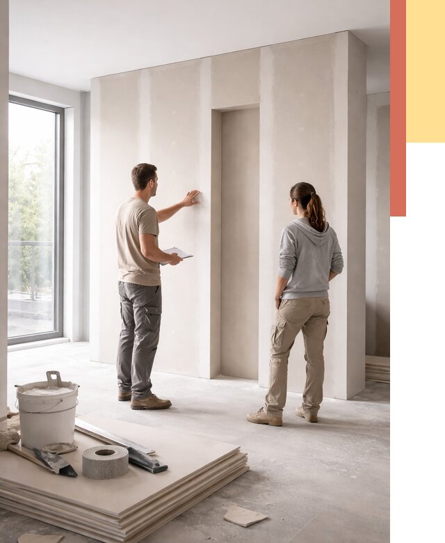 Зонирующая перегородка из гипсокартона в Анжеро-Судженске от 2872 руб. под ключ | ОТДЕЛОЧНИК-Нжр