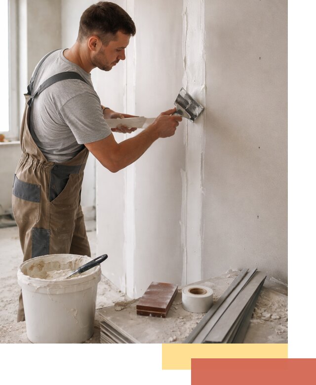 Шпаклевка перегородок из гипсокартона в Анжеро-Судженске качественно и быстро