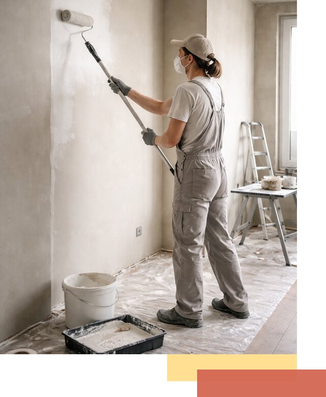 Покраска перегородок из гипсокартона в Анжеро-Судженске качественно и недорого