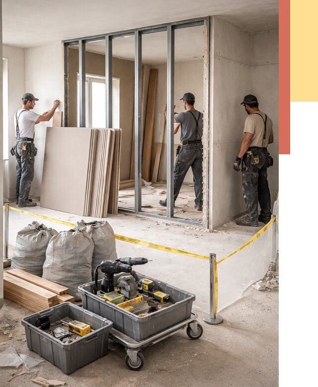 Перенос гипсокартонной перегородки в Анжеро-Судженске под ключ от 4616 руб. | Демонтаж и монтаж – ОТДЕЛОЧНИК-Нжр