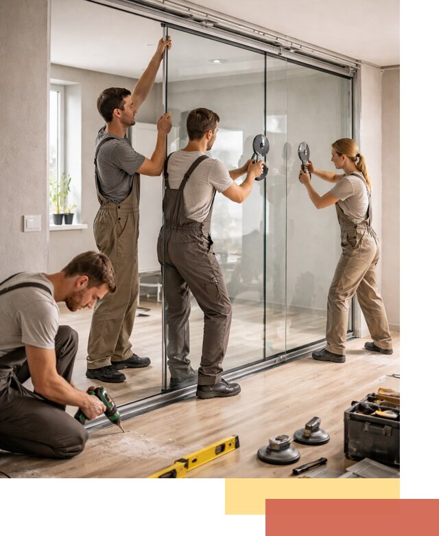 Изготовление стеклянных перегородок на заказ в Анжеро-Судженске