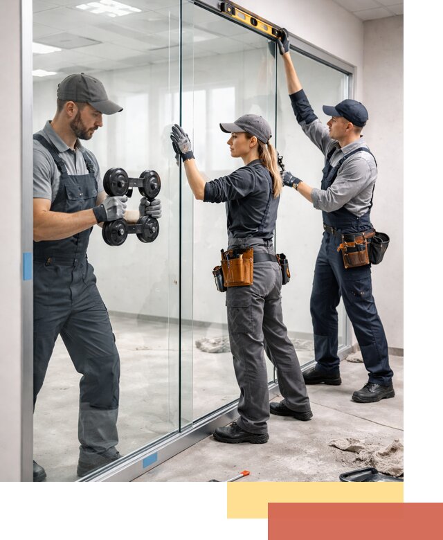 Профессиональный монтаж стеклянных перегородок в Анжеро-Судженске