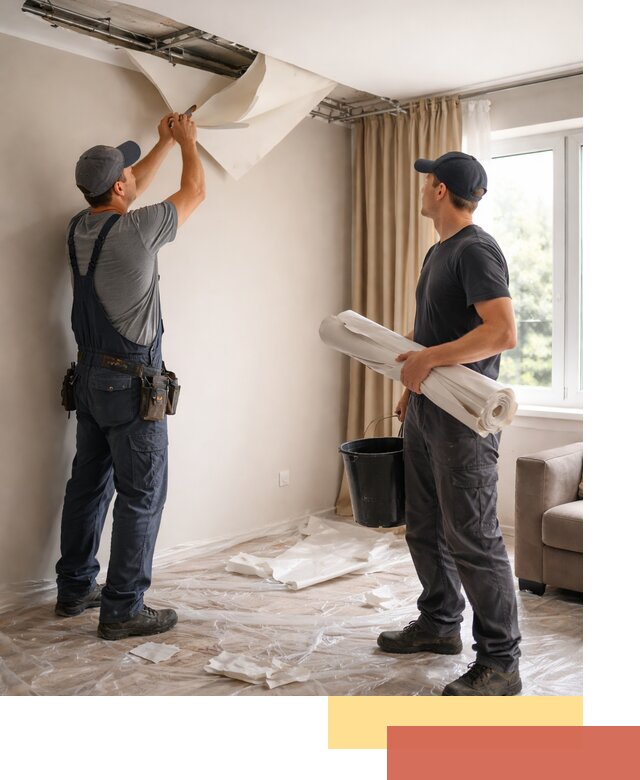 Демонтаж натяжного потолка в Анжеро-Судженске быстро и аккуратно