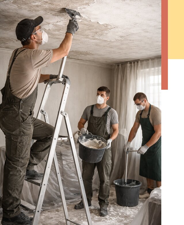 Удаление побелки с потолка в Анжеро-Судженске от 2564 руб. быстро и недорого | ОТДЕЛОЧНИК-Нжр