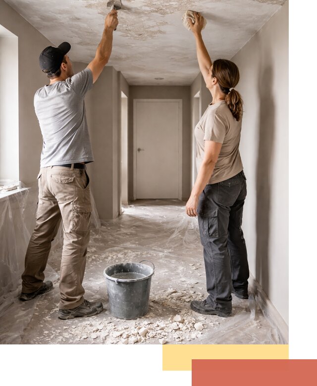 Удаление побелки с потолка в Анжеро-Судженске — быстро и аккуратно