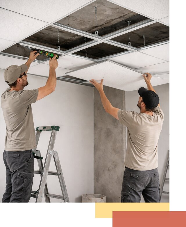 Монтаж потолка Армстронг под ключ в Анжеро-Судженске