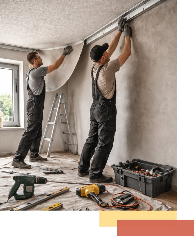 Монтаж фактурного натяжного потолка в Анжеро-Судженске качественно и быстро