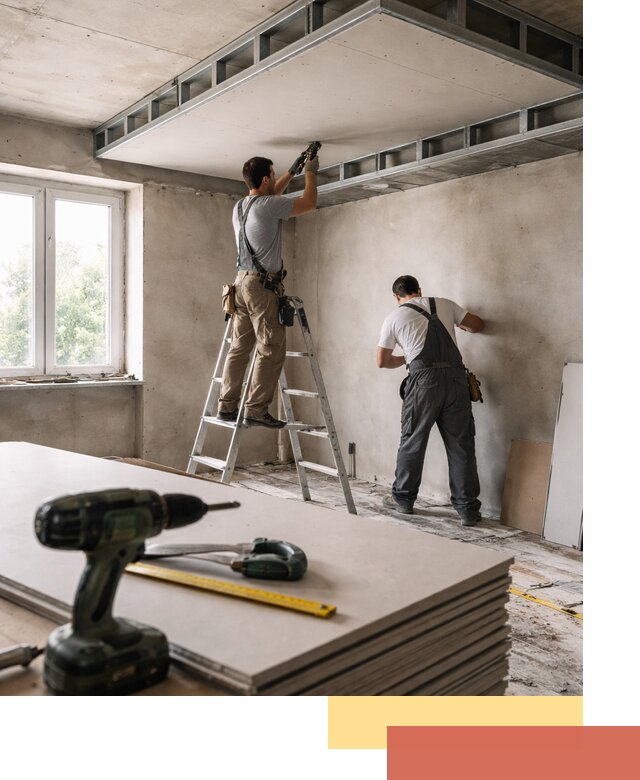 Двухуровневый потолок из гипсокартона в Анжеро-Судженске