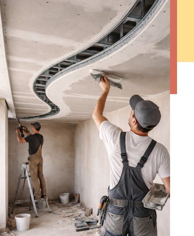 Криволинейный потолок из гипсокартона в Анжеро-Судженске от 2154 руб./м2 | ОТДЕЛОЧНИК-Нжр