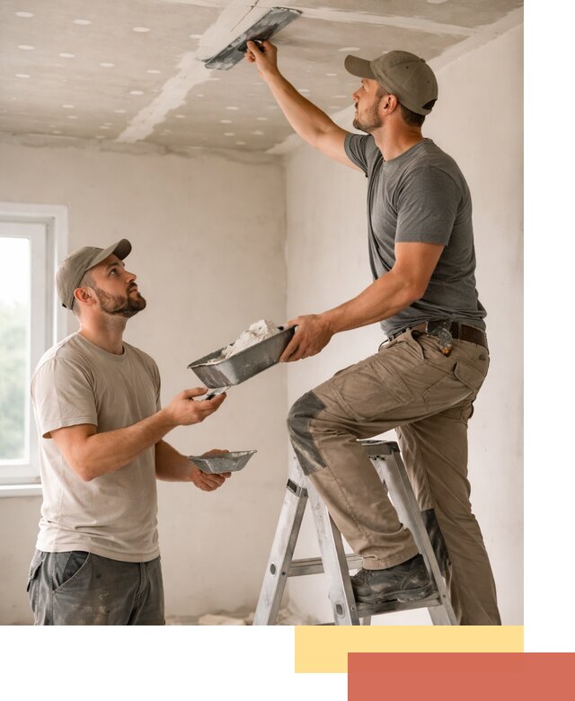 Шпаклевка потолка из гипсокартона в Анжеро-Судженске качественно и быстро