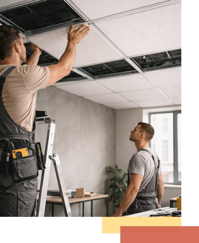 Монтаж потолочной плитки в Анжеро-Судженске качественно и в срок