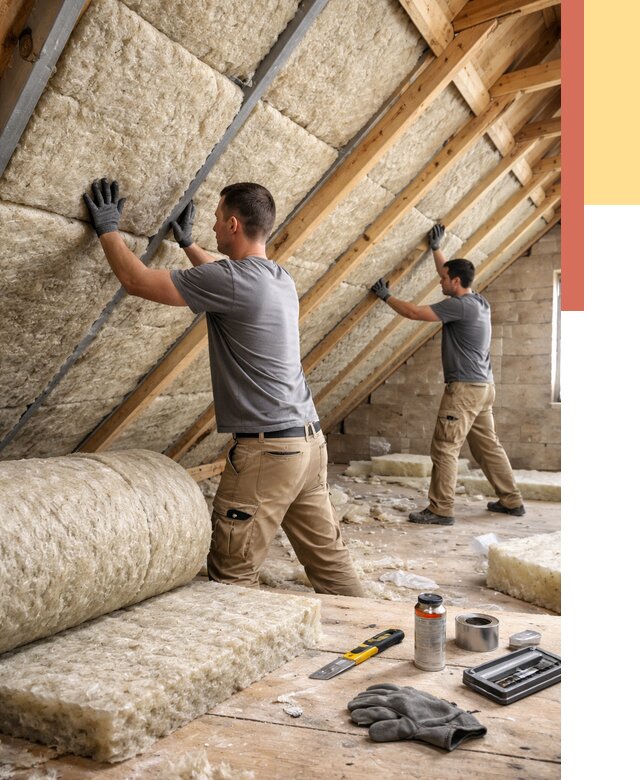 Утепление потолка минватой в Анжеро-Судженске от 1487 руб. — быстро и недорого | ОТДЕЛОЧНИК-Нжр