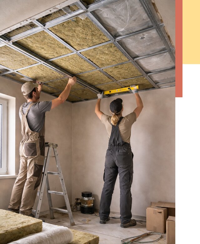 Шумоизоляция потолка в Анжеро-Судженске от 1282 руб. под ключ — услуги ОТДЕЛОЧНИК-Нжр